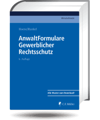 Cover AnwaltFormulare Gewerblicher Rechtsschutz