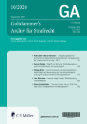 Cover Goltdammer's Archiv